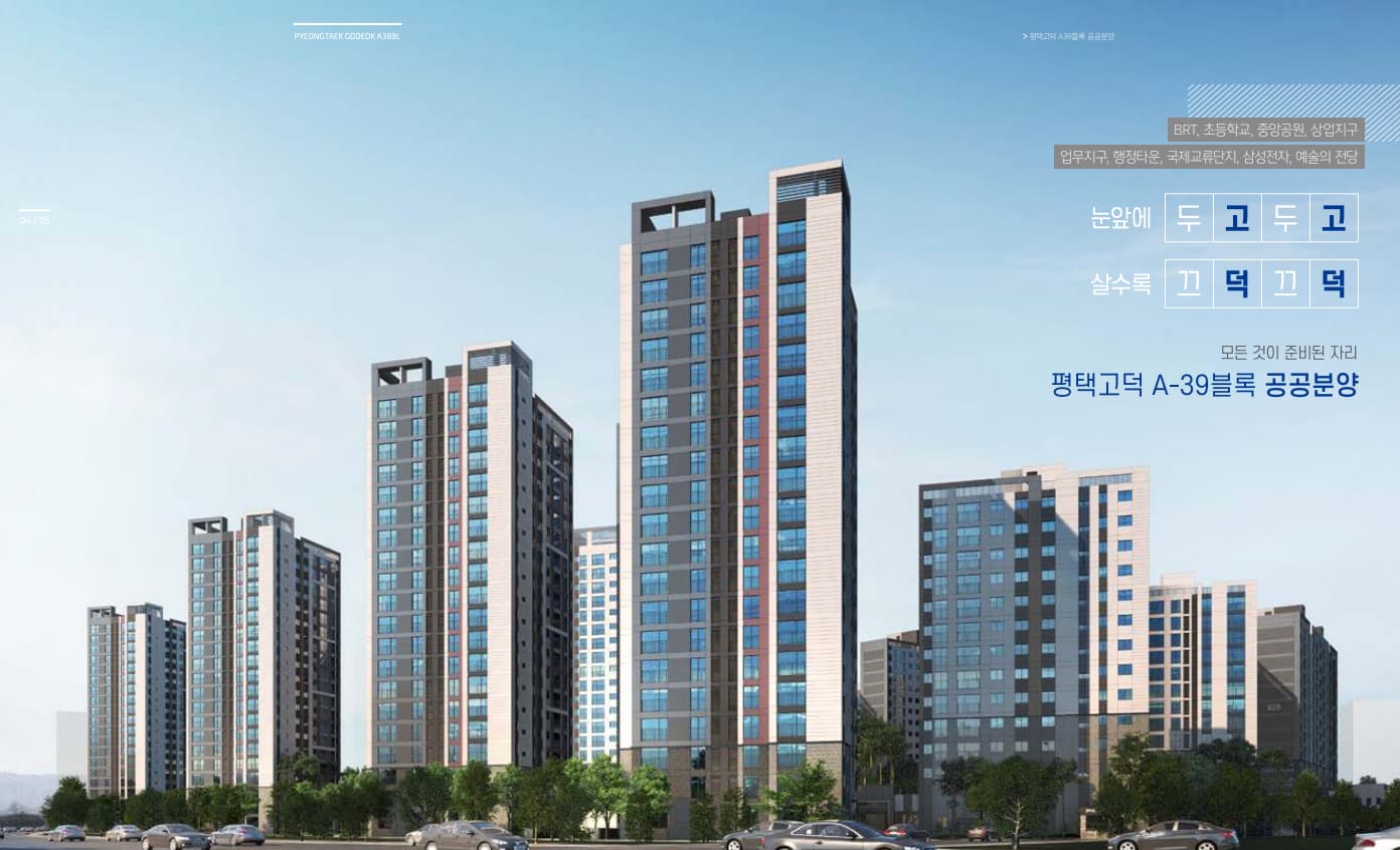  평택고덕 A-39블록 무순위 잔여세대 모집공고[2021.08.18]