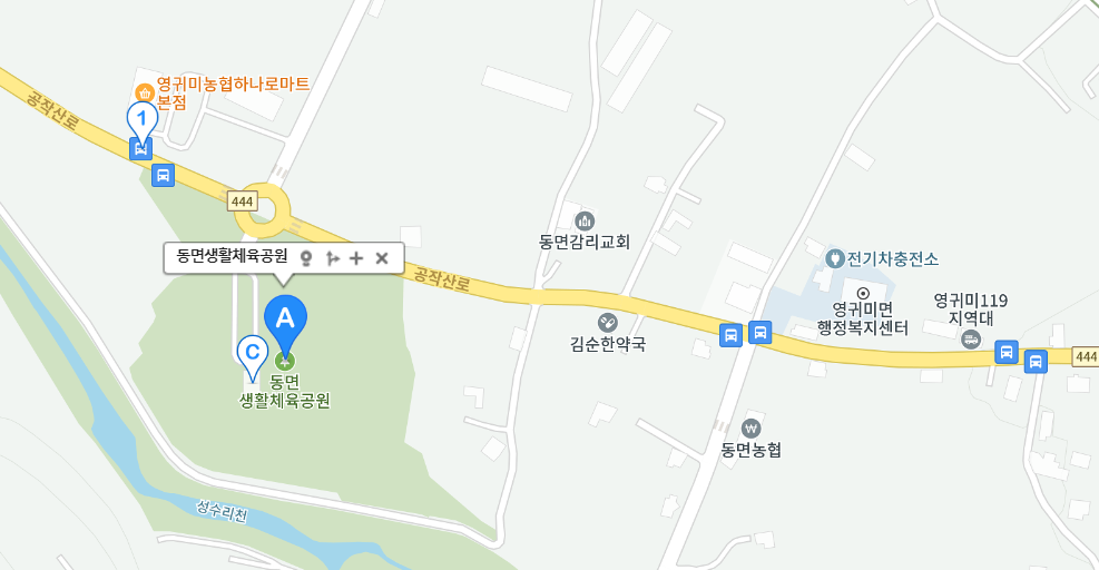 면회 장소&#44; 홍천군 동면생활체육공원