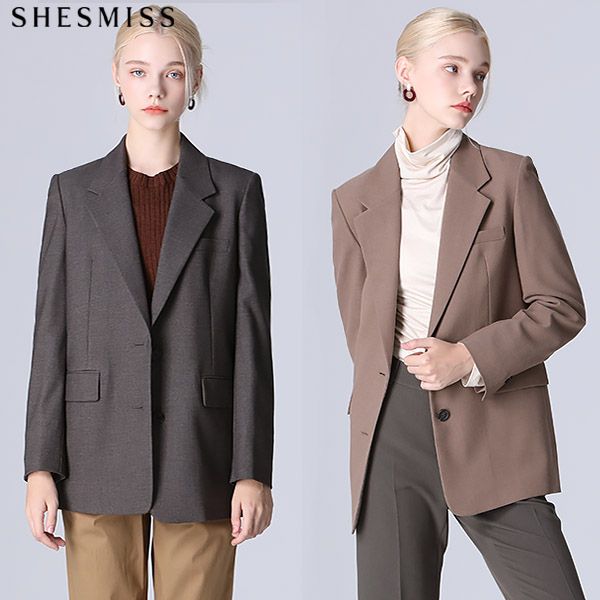 쉬즈미스 품격있는 솔리드 울 블렌드 자켓