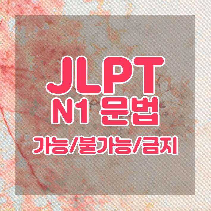  JLPT N1 문법 정리 : 가능/불가능/금지