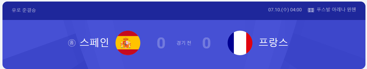 스페인 VS 프랑스