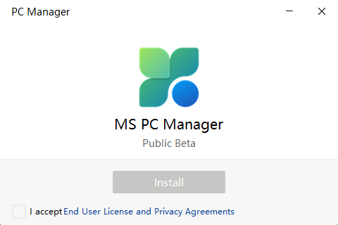 Microsoft PC Manager install