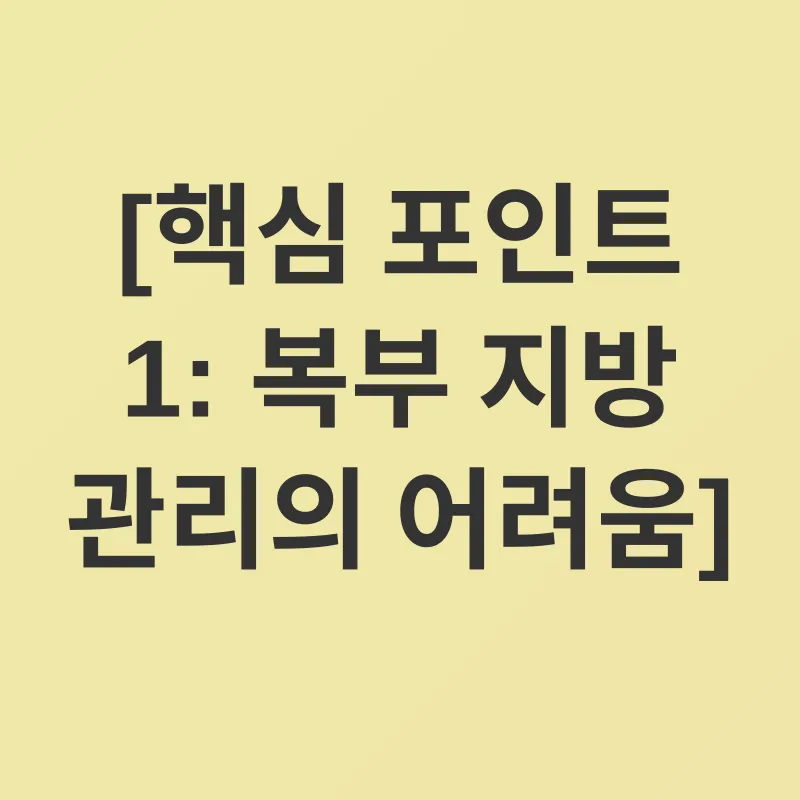 복부지방 관리_1