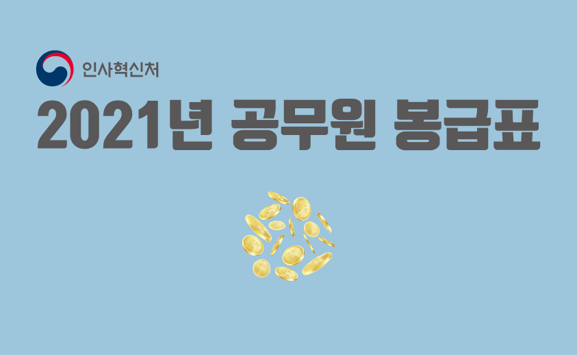  2021년 공무원 봉급 / 인사혁신처 공무원 봉급표