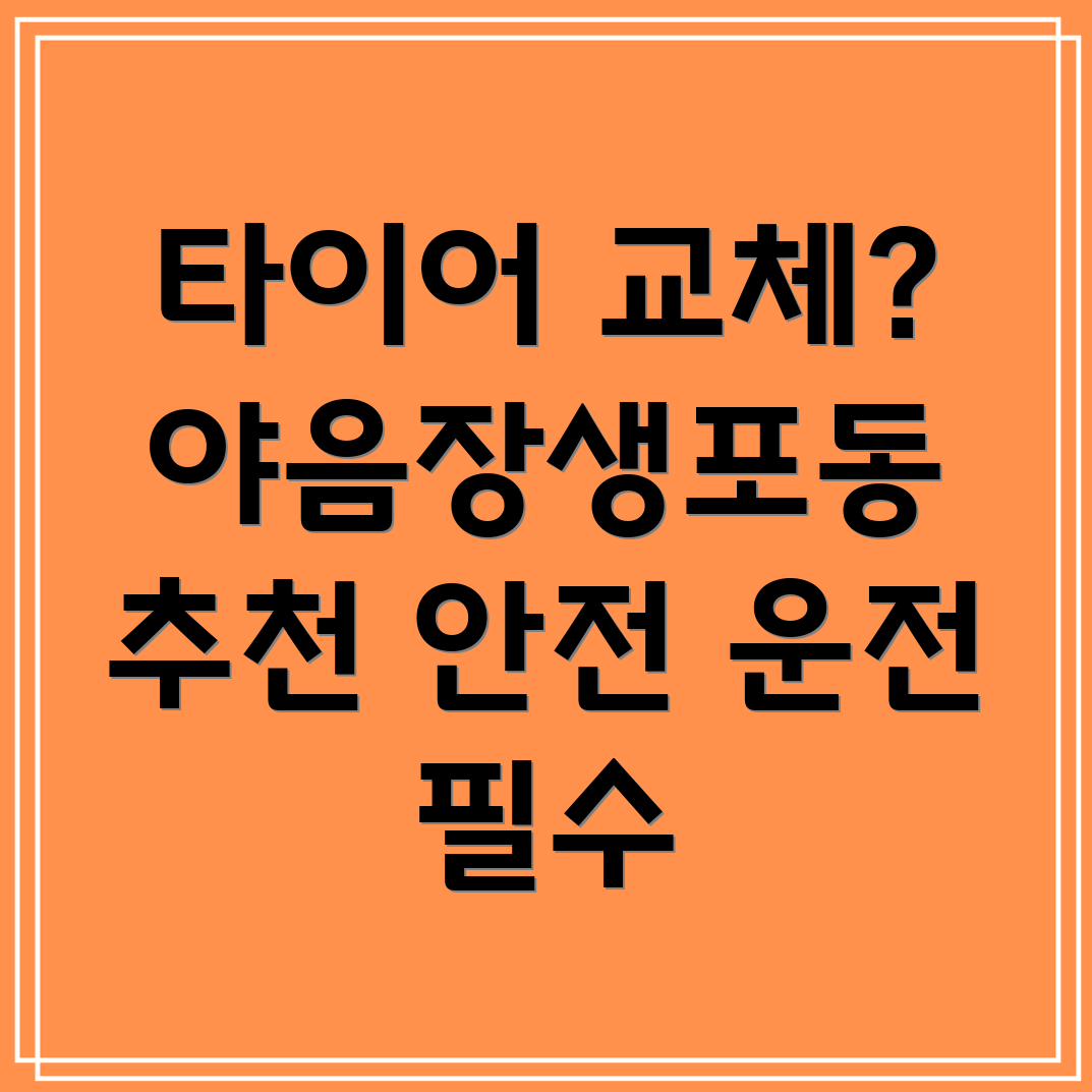 울산 타이어 교체