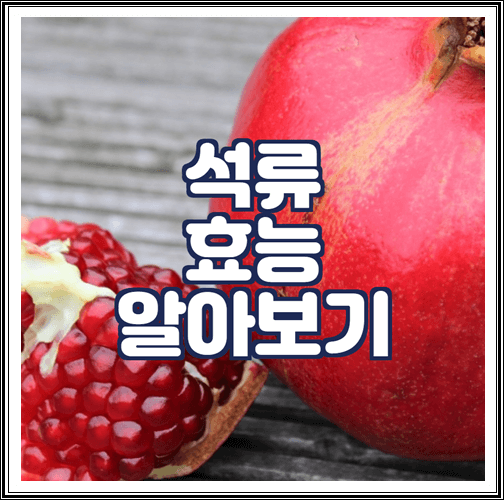  석류 효능 8가지 알아보기