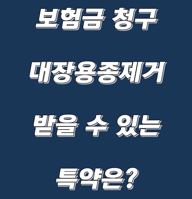  (보험금 청구) 건강검진 중 대장용종제거