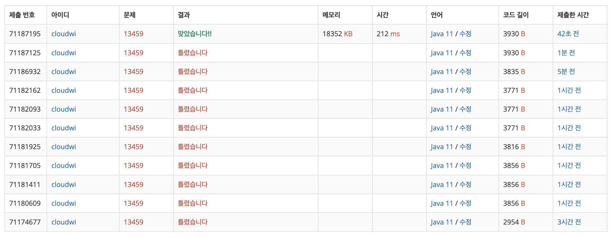 배준 13459 - Java 구슬 탈출