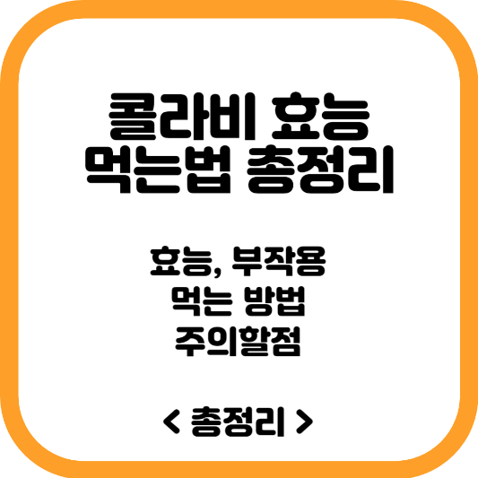 콜라비 효능 먹는법 총정리