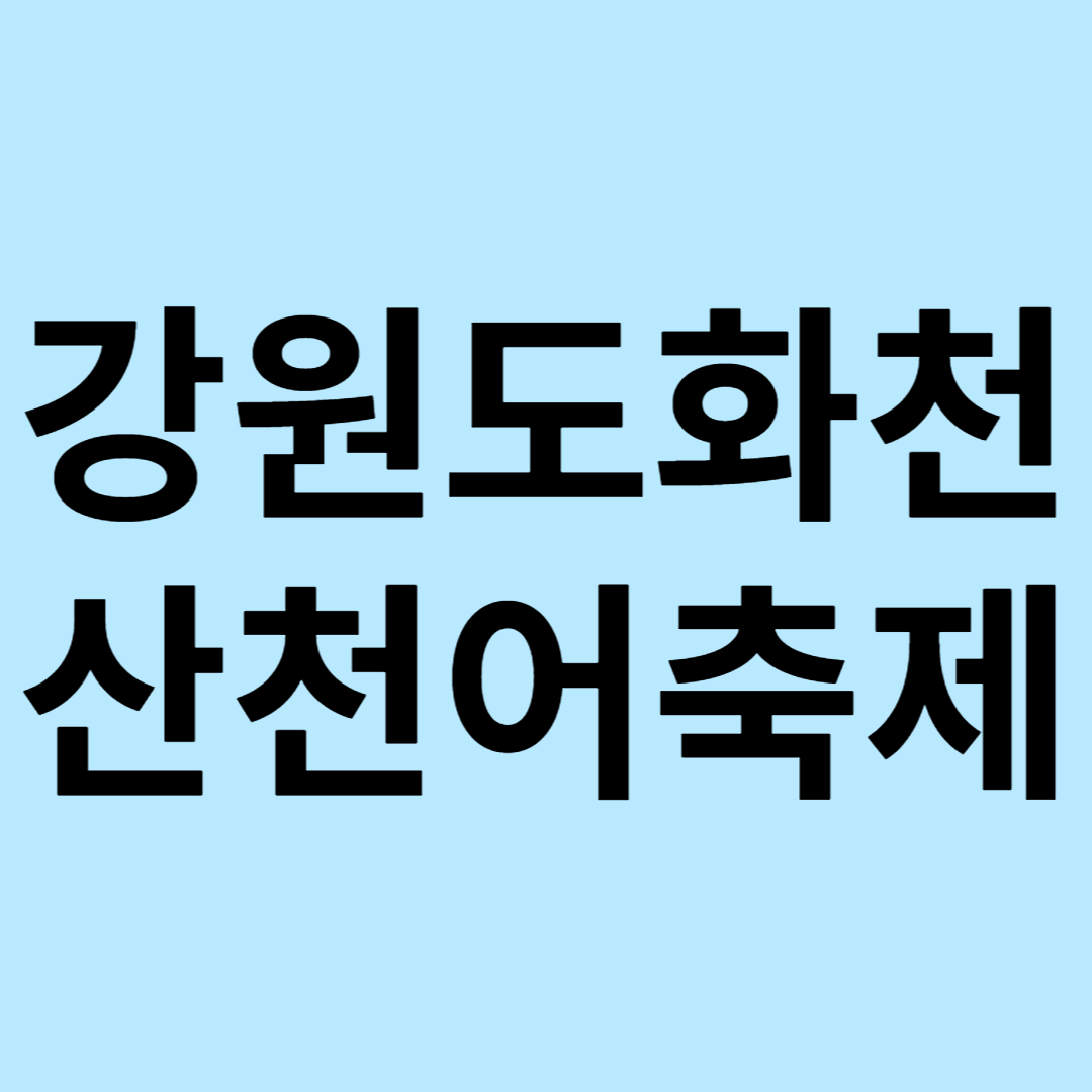  화천산천어축제 얼음낚시