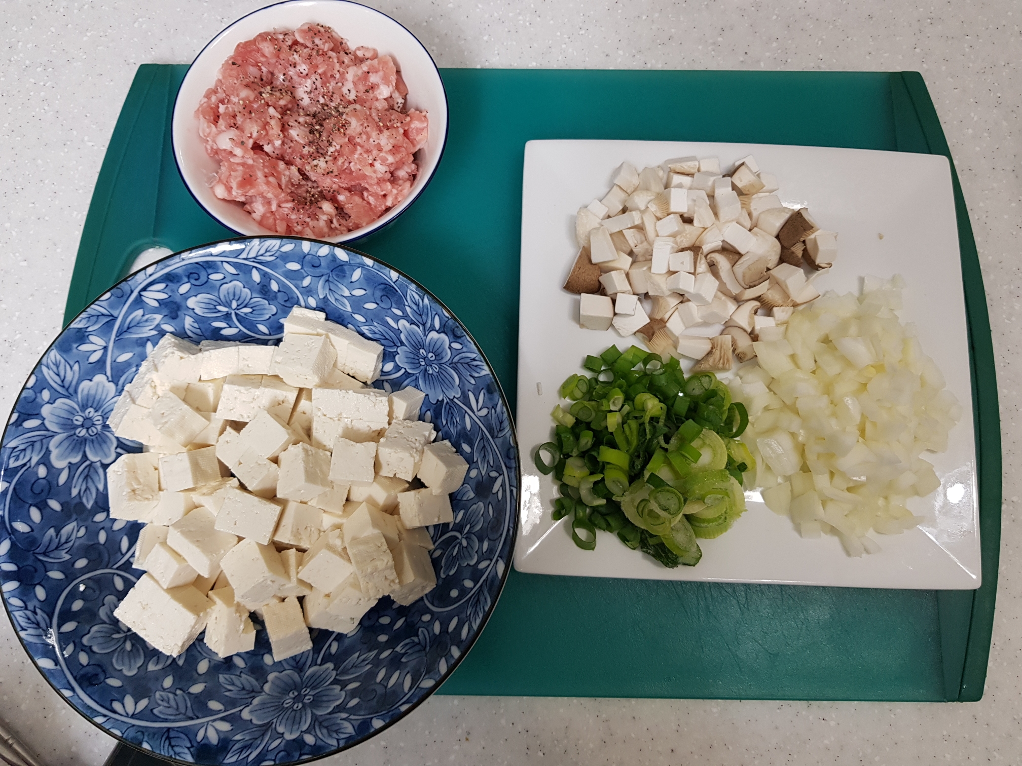 마파두부 덮밥 만들기