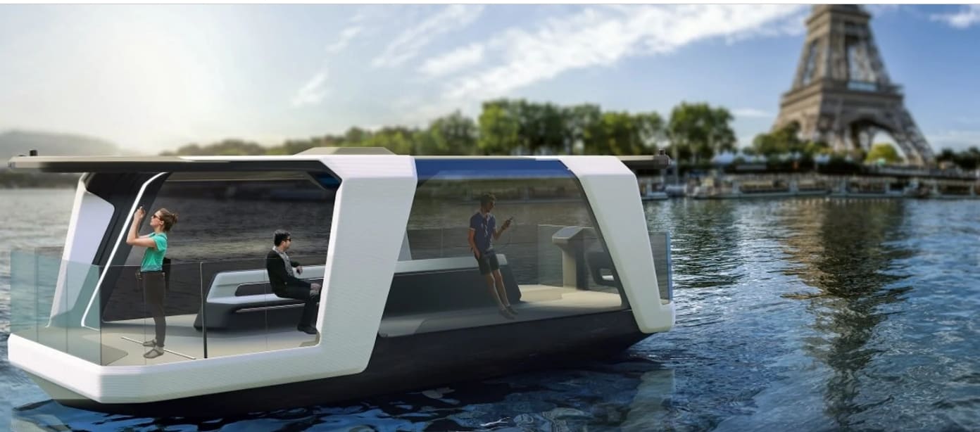 3D 프린터 제작 자율주행 페리로 파리 올림픽 홍보하기 3D-printed&#44; autonomous ferry can transport athletes and visitors to and from paris olympics