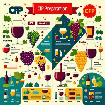 CFP준비과정을 와인제조 과정에 비유한 인포그래픽