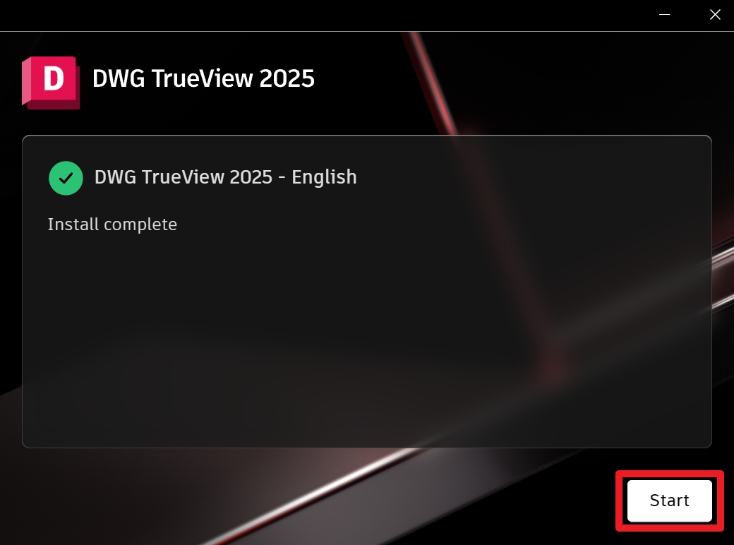 DWG-TrueView-설치완료