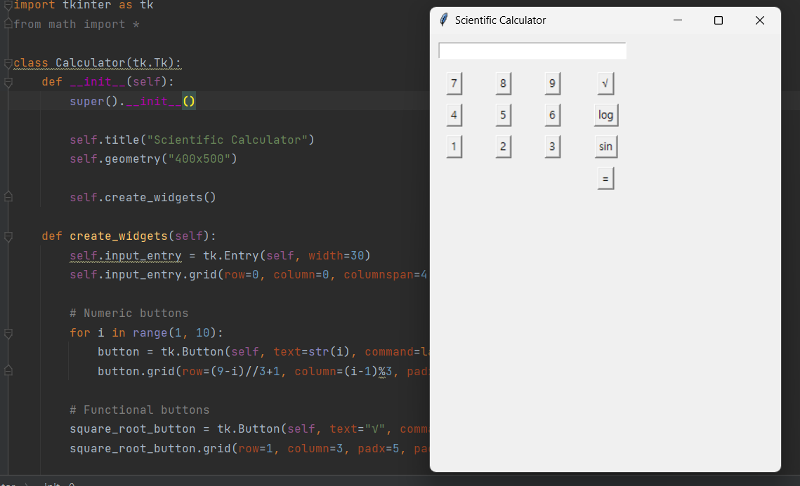 파이썬 tkinter 함수 계산기