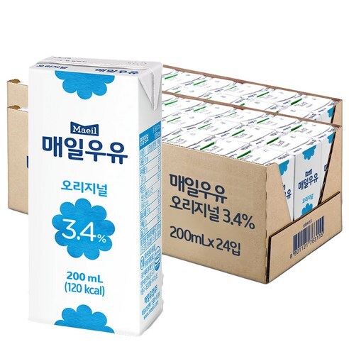  매일 멸균우유 오리지널 200ml, 48개! 진짜 후기!