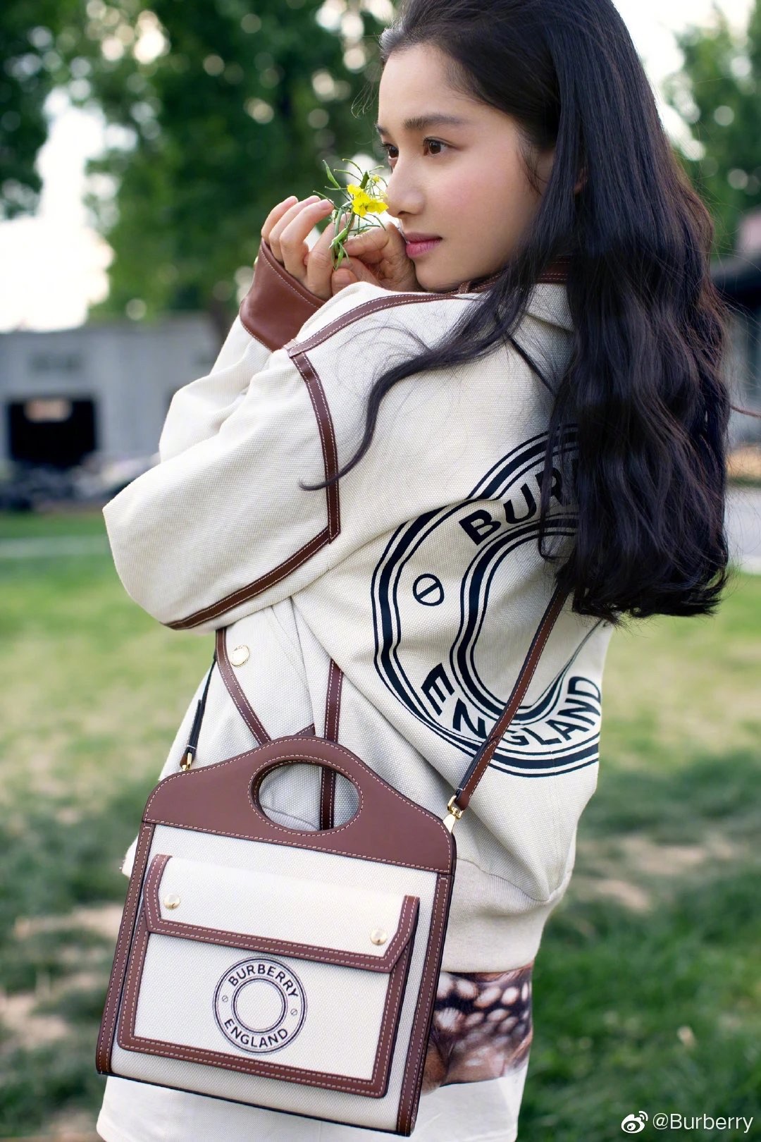  [BURBERRY] 버버리 데님 레더 그래픽 로고 자켓