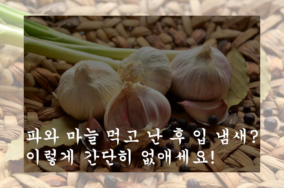  파와 마늘 먹고 난 후 입 냄새? 이렇게 간단히 없애세요!