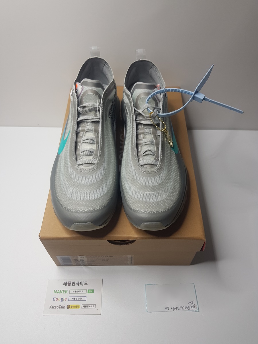  [NIKE] 나이키 X 오프화이트 에어맥스97 THE TEN 멘타 AJ4585-101  실사 사진!!