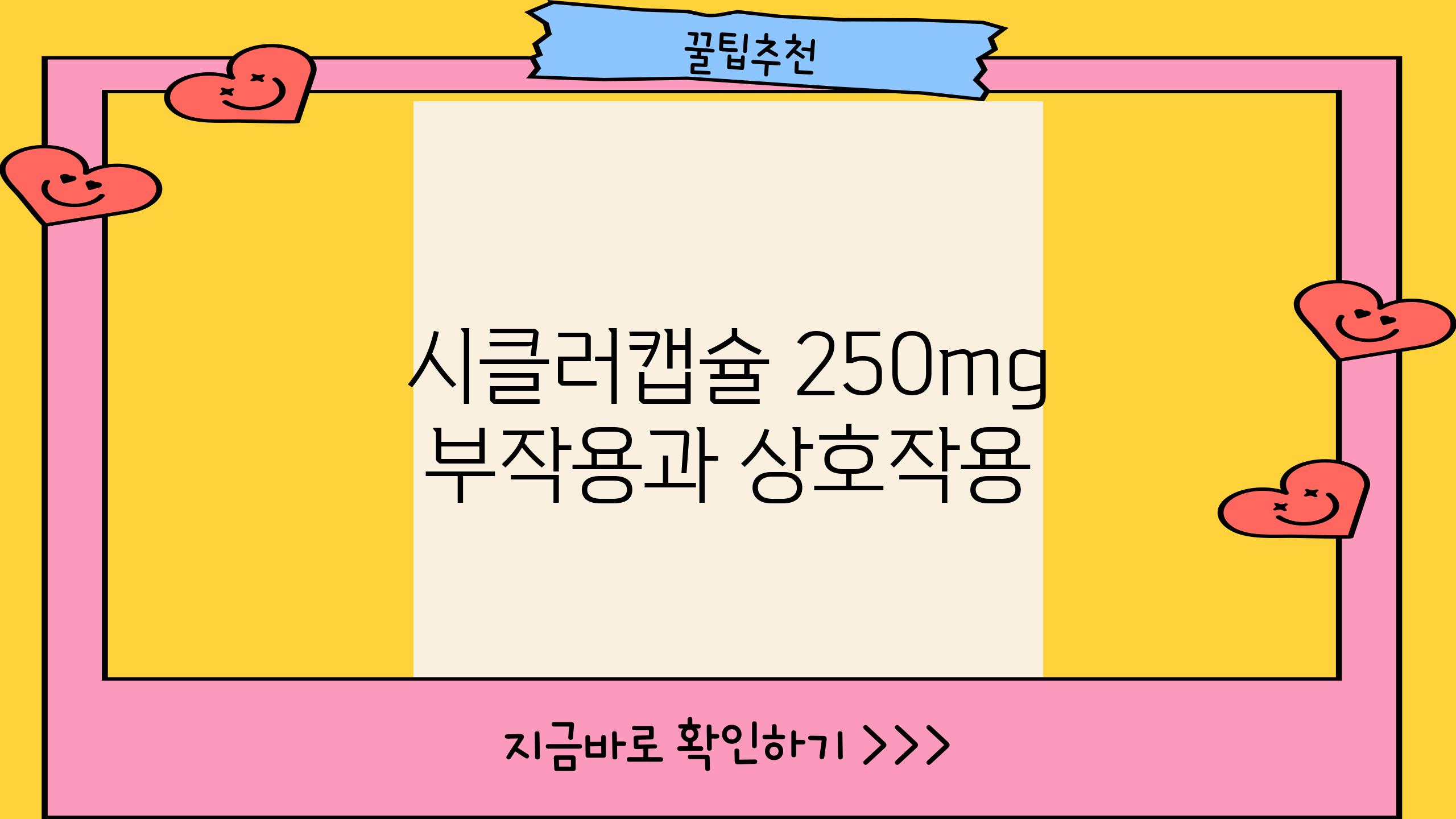 시클러캡슐 250mg 부작용과 상호작용