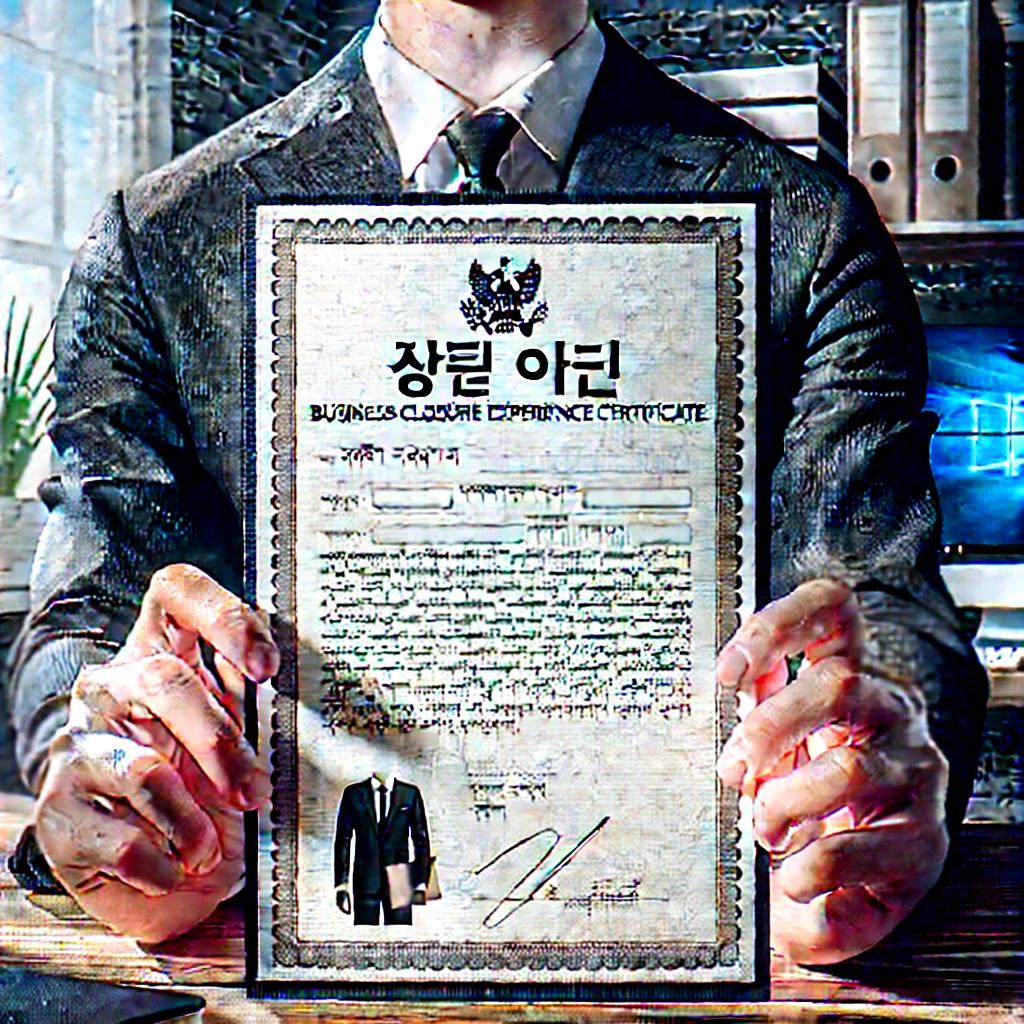 폐업 경력증명서