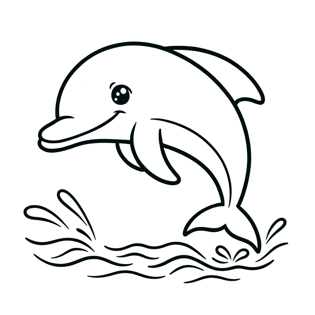 돌고래 색칠공부 도안 dolphin coloring page
