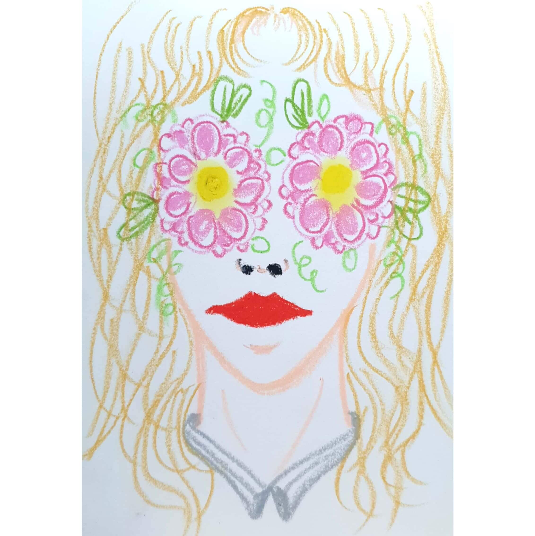  Flower Sight 꽃의 시선 / 일러스트 그림 드로잉 / 인물화 그리기