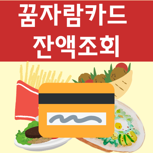  꿈자람카드 잔액조회 여기서 하세요