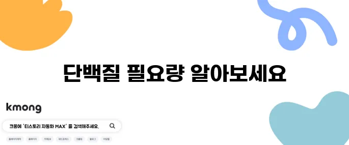 하루 단백질 섭취량 계산 방법을 효과적으로 정리했습니다!