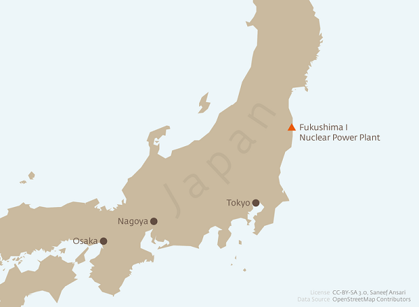 Fukushima I Nuclear Power Plant Location
