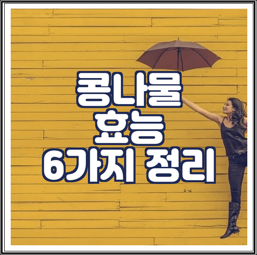  콩나물 효능 6가지 정리