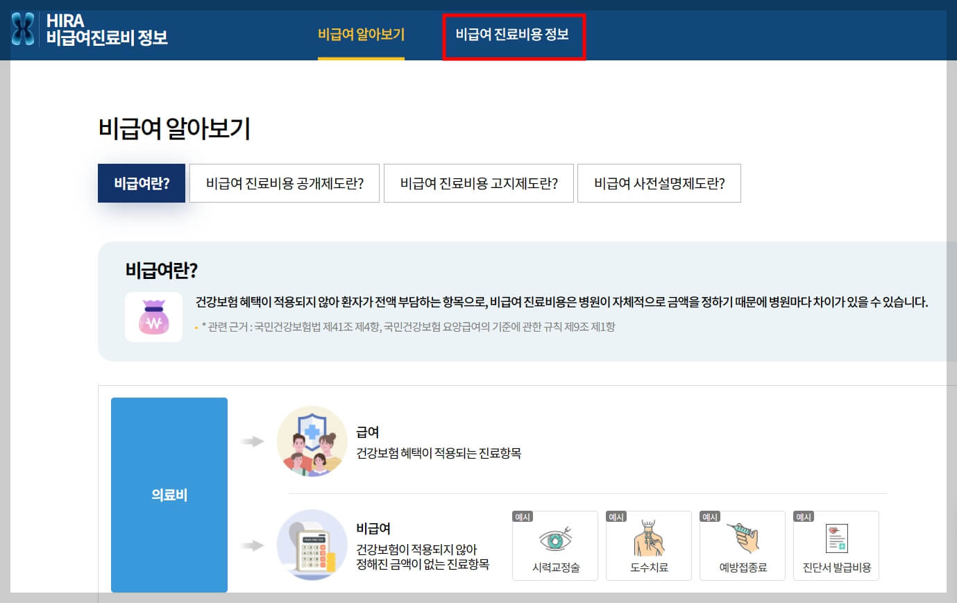 부스트릭스 가격 비교 병원 찾기 / 건강보험심사평가원 홈페이지