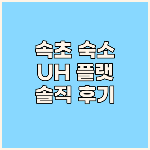 속초 숙소, 여기가 답! UH 플랫 