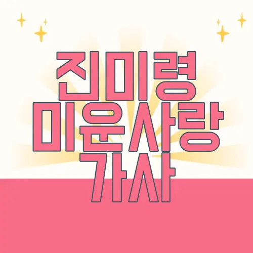 진미령 미운사랑 가사