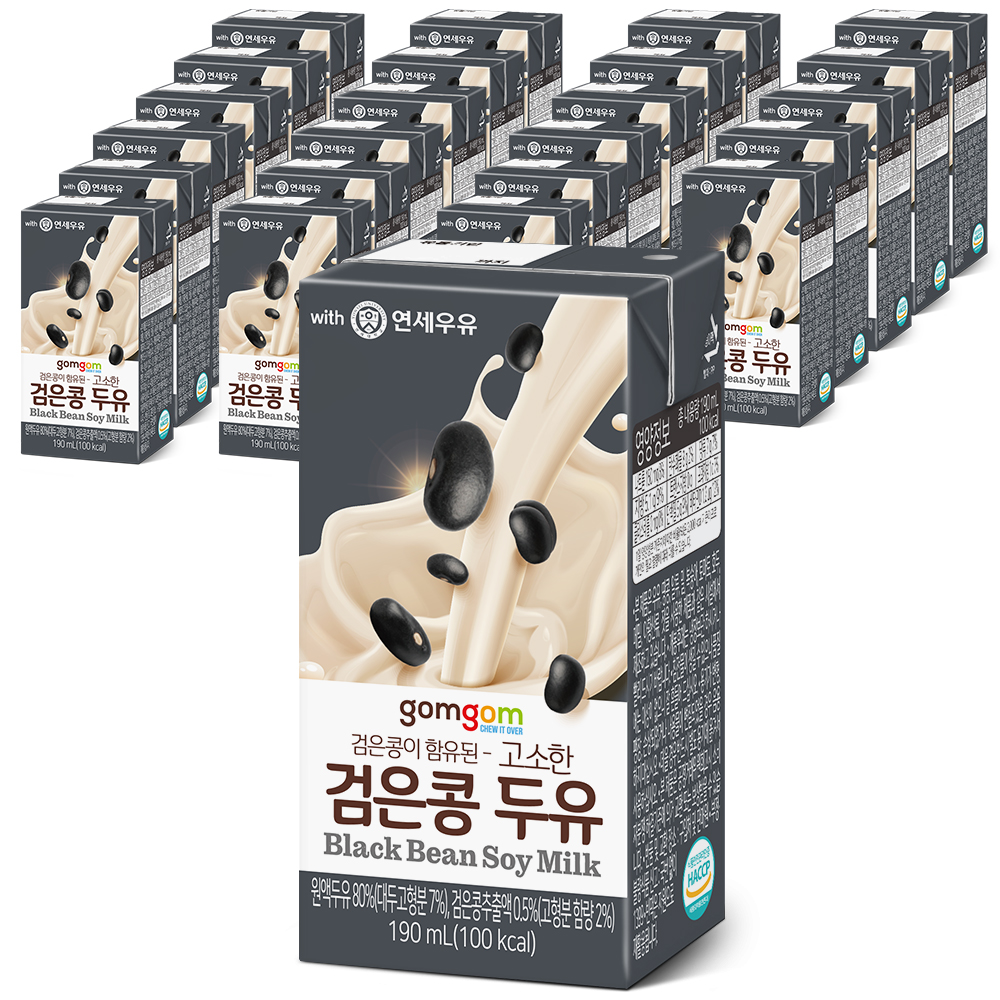  곰곰 고소한 검은콩 두유, 190ml, 24개