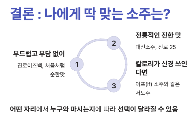 결론 : 나에게 딱 맞는 소주는?