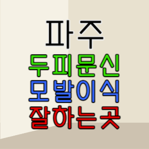 파주 두피문신 잘하는곳