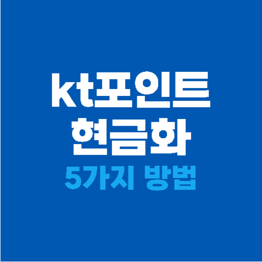 kt포인트 현금화