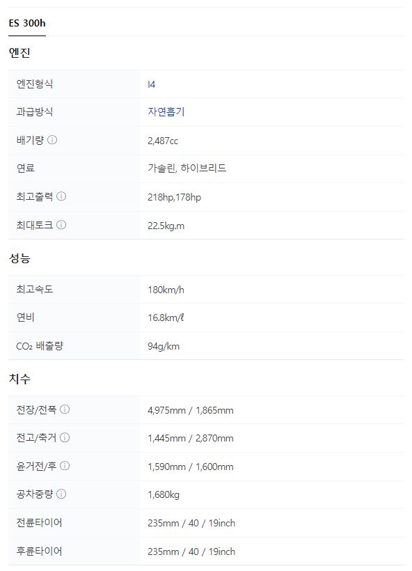 2024 렉서스 ES F 스포츠 하이브리드