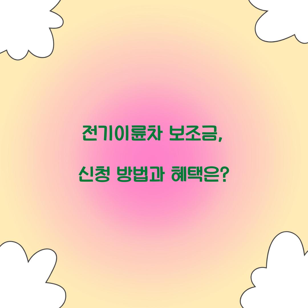 전기이륜차 보조금