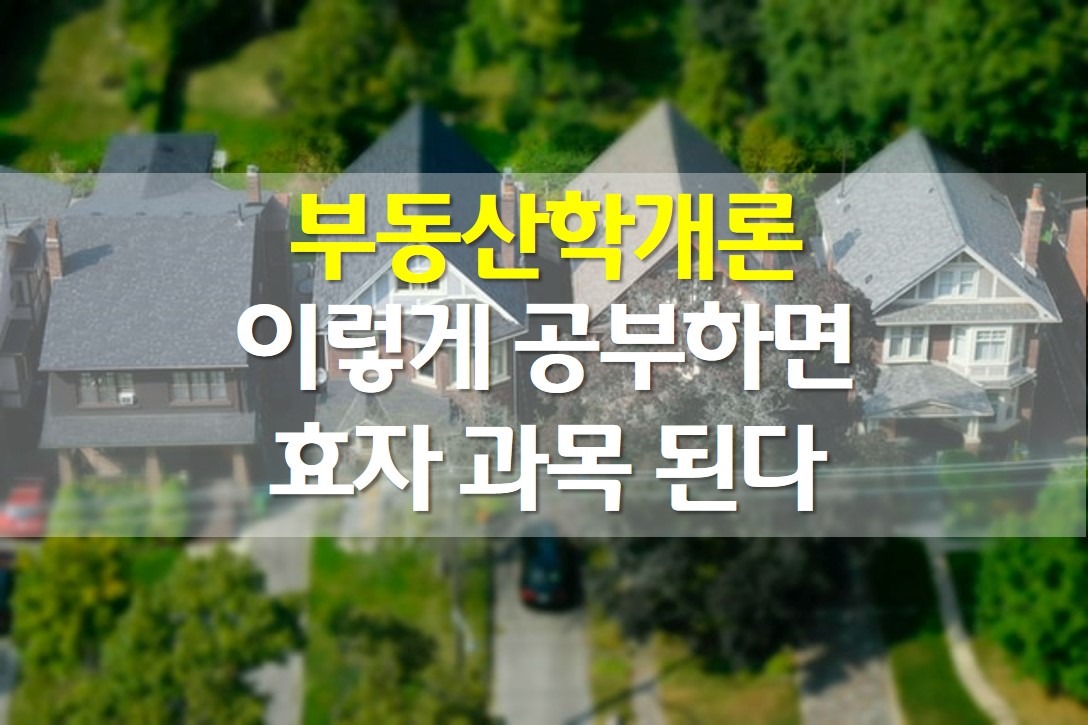  부동산 학개론 이렇게 공부하자