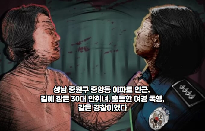 여성 경찰관이 만취한 여성을 체포 : 성남에서 만취한 여성 경찰관이 보호조치를 위해 출동한 만취 여성을 폭행하고 욕설한 혐의로 체포됨
서울 강동경찰서의 조치 : 서울 강동경찰서는 사건으로 순경을 대기 발령 조치하고 경찰 조사 결과에 따른 징계를 검토할 예정
경찰의 명예 실추 사례에 대한 대응 : 서울청장이 경찰의 명예를 실추시키는 사례를 끊자고 말했으나 하루 만에 해당 사건이 발생