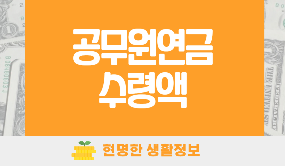 공무원연금 수령액 조회방법! 공무원연금 수령액 조회방법!