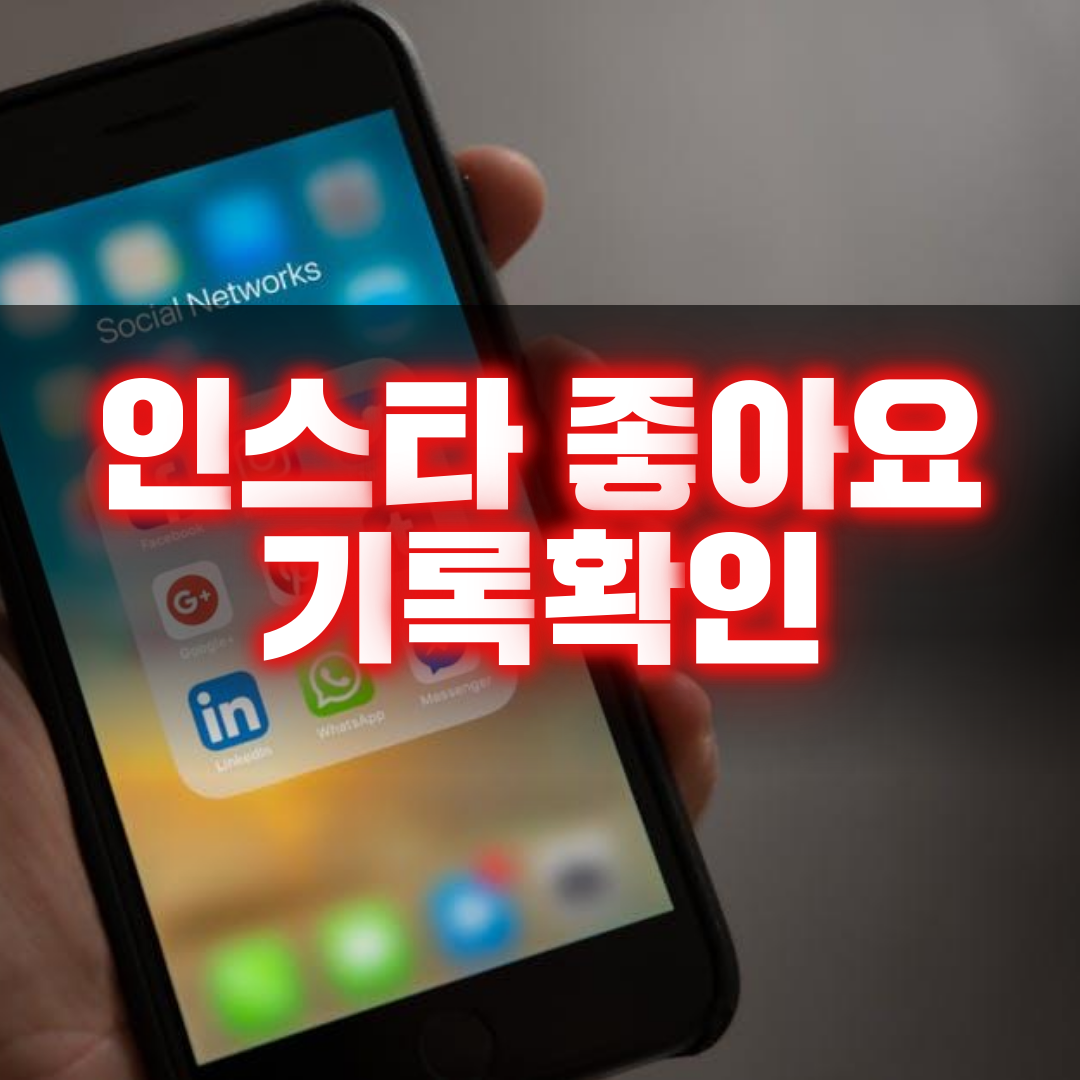  인스타 좋아요 기록 확인 방법