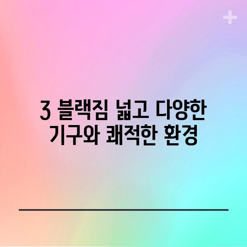 3. 블랙짐: 넓고 다양한 기구와 쾌적한 환경!