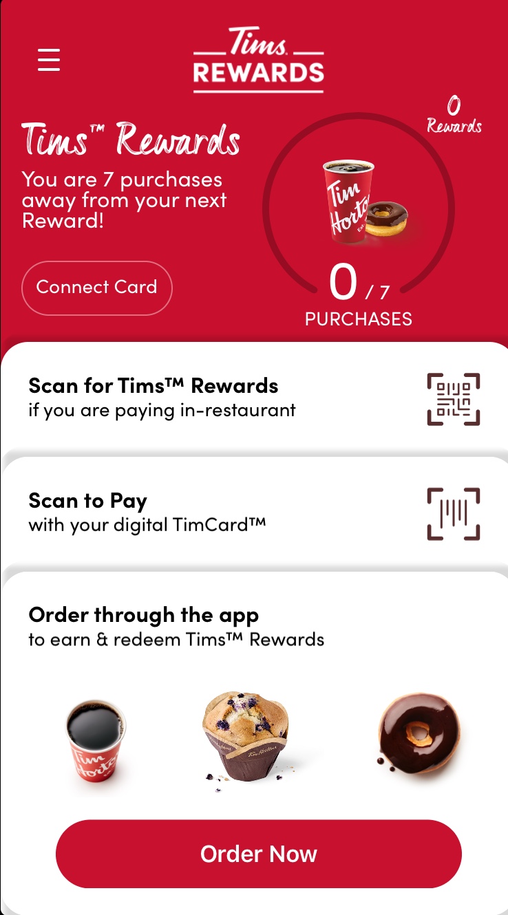  이제 팀홀튼(Tim Hortons)에서도 적립 가능! 팀홀튼 리워드 카드(Tims Rewards)