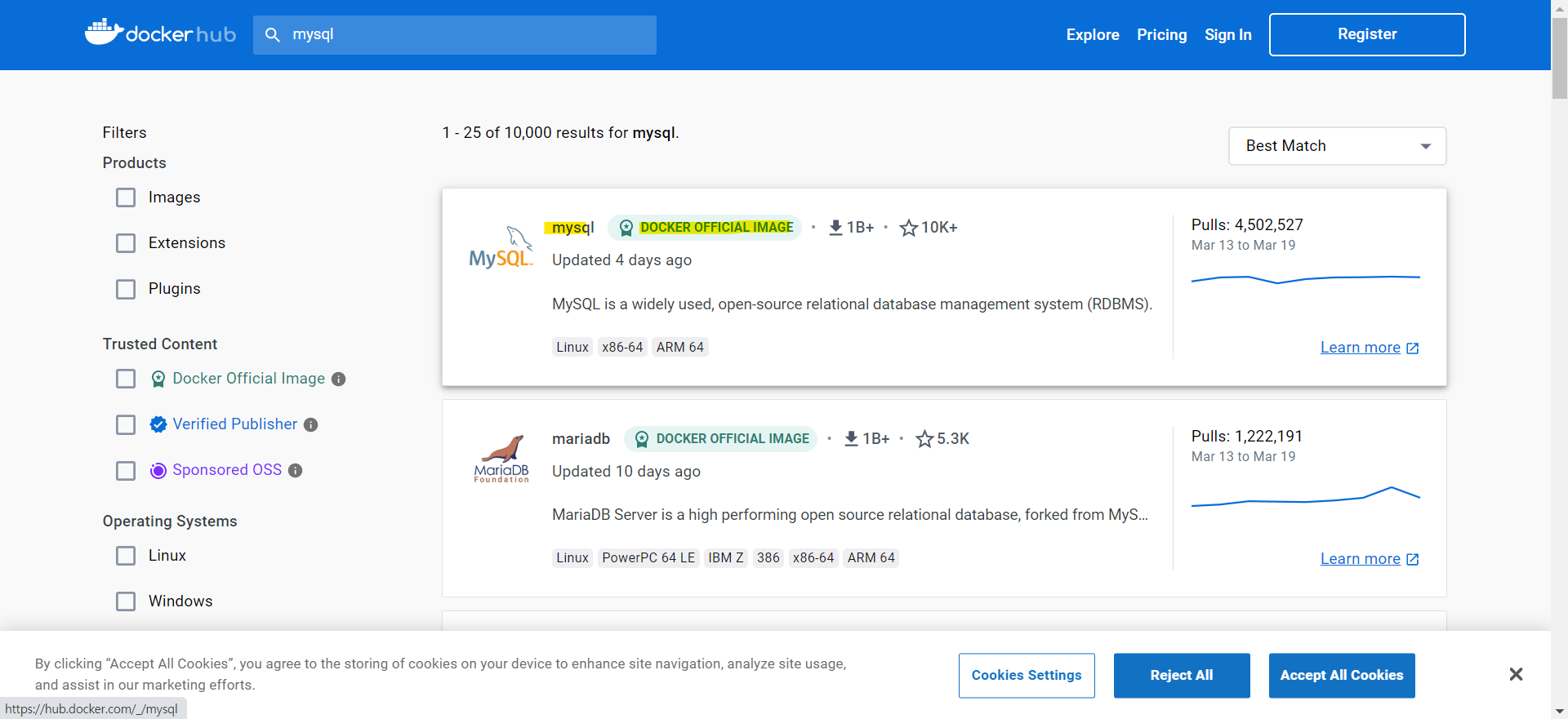 (DOCKER) DOCKER HUB 이미지 다운로드 방법 2