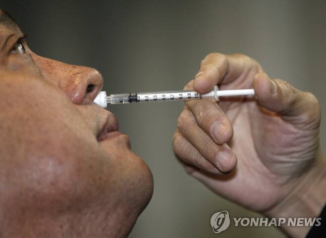  코에 스프레이 뿌려 코로나19 예방연구 코로나 스프레이 감염율