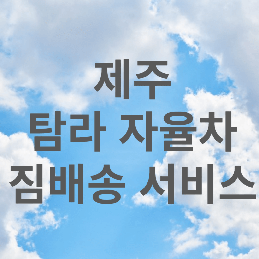 제주 탐라 자율차 짐배송 서비스