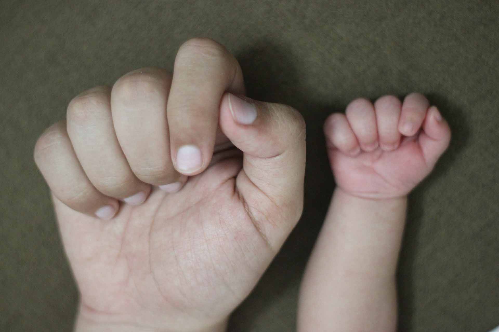 어른과-아이손이-각각-살짝-주먹진-사진